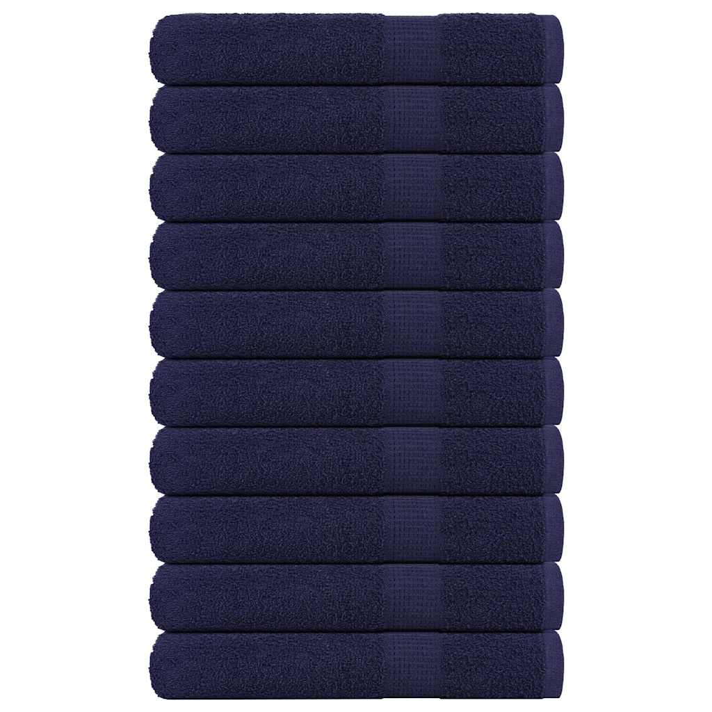 Vidaxl Sauna håndklæder 10 ST 80x200cm 360 g m² 100% bomulds Navy Blue