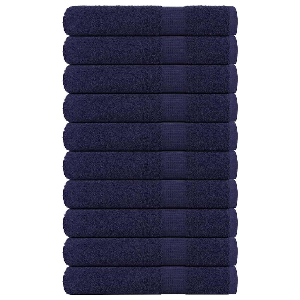 Vidaxx serviettes de sauna 10 pcs 80x200cm 360 g m² 100% coton bleu marine