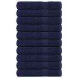 Vidaxx serviettes de sauna 10 pcs 80x200cm 360 g m² 100% coton bleu marine