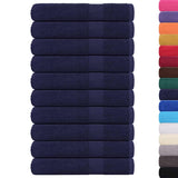 Vidaxx serviettes de sauna 10 pcs 80x200cm 360 g m² 100% coton bleu marine