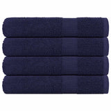 Vidaxx serviettes 4 pcs 100x200 cm 360 g m² 100% coton bleu marine