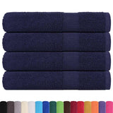 Vidaxx serviettes 4 pcs 100x200 cm 360 g m² 100% coton bleu marine