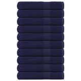 Vidaxx serviettes 10 pcs 100x200 cm 360 g m² 100% coton bleu marine
