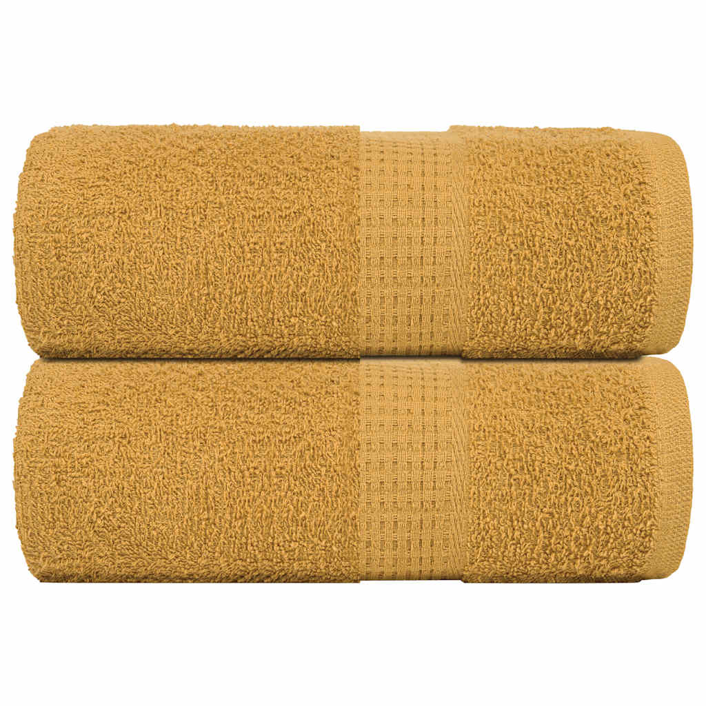 Vidaxx débarbouillettes 2 pièces grenouille or 30x30 cm 100% coton