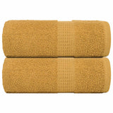 Vidaxx débarbouillettes 2 pièces grenouille or 30x30 cm 100% coton