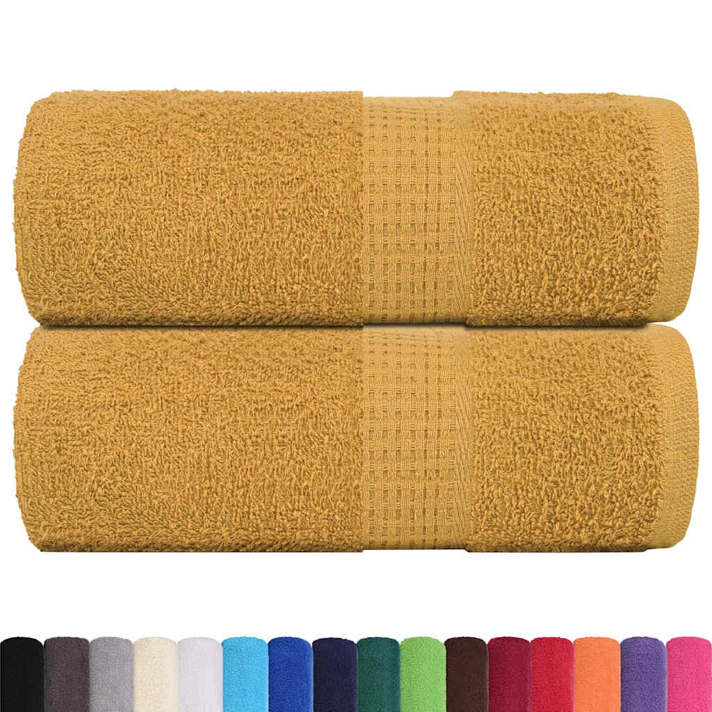Vidaxx débarbouillettes 2 pièces grenouille or 30x30 cm 100% coton