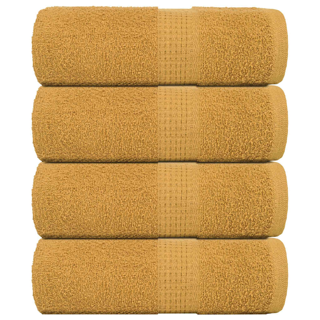 Vidaxx débarbouillettes 4 pièces grenouille or 30x30 cm 100% coton