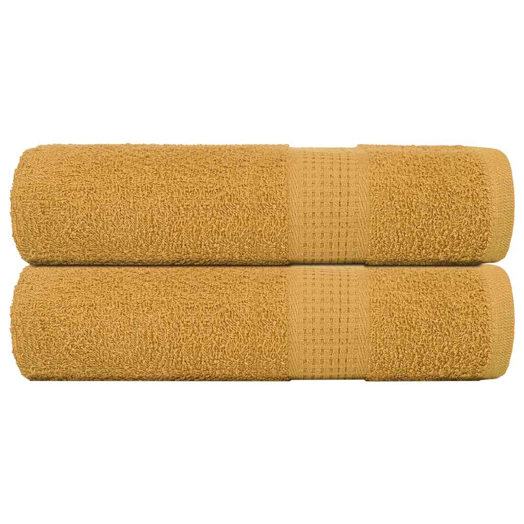 Vidaxx serviettes 2 pcs 50x100 cm 360 g m² 100% coton doré