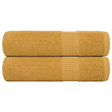 Vidaxx serviettes 2 pcs 50x100 cm 360 g m² 100% coton doré