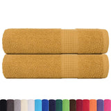 Vidaxx serviettes 2 pcs 50x100 cm 360 g m² 100% coton doré
