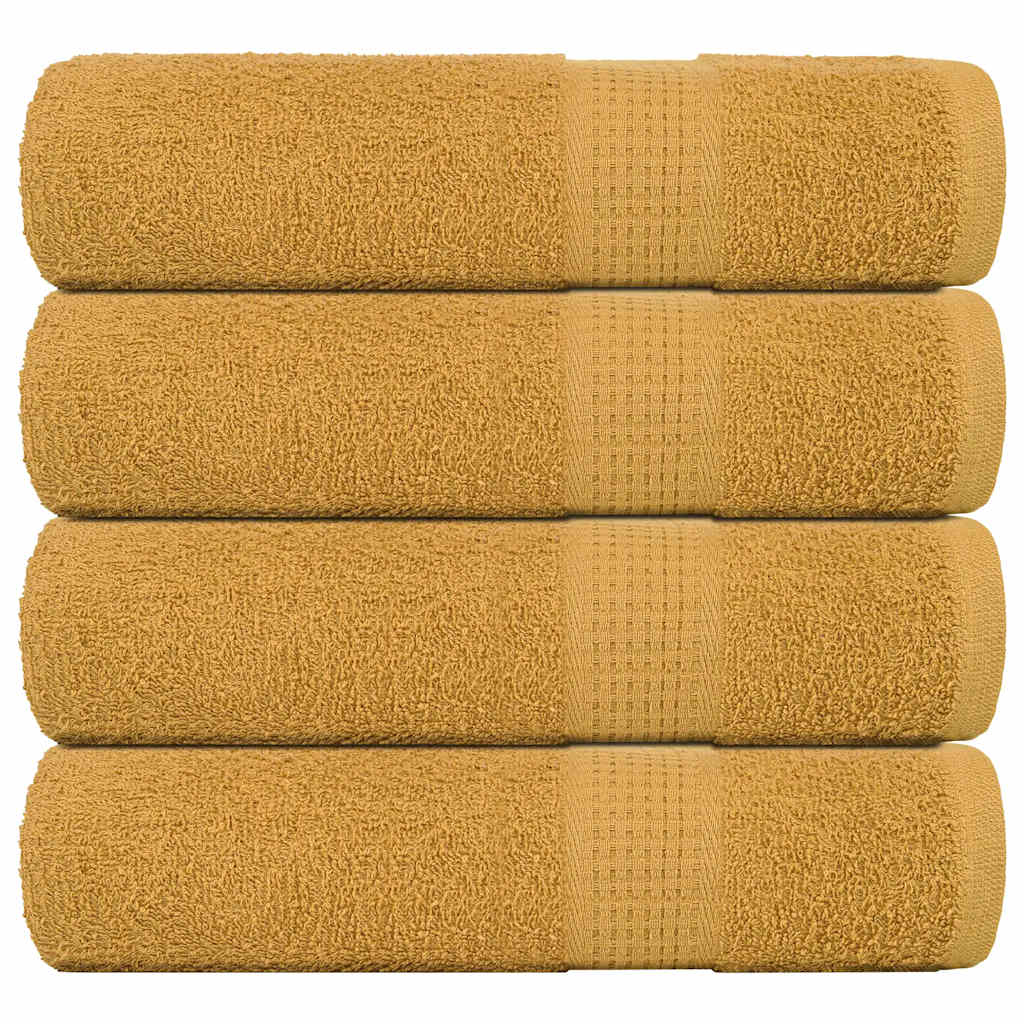 Vidaxx serviettes 4 pcs 50x100 cm 360 g m² 100% coton doré