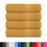 Vidaxx serviettes 4 pcs 50x100 cm 360 g m² 100% coton doré
