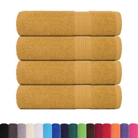 Vidaxx serviettes 4 pcs 50x100 cm 360 g m² 100% coton doré