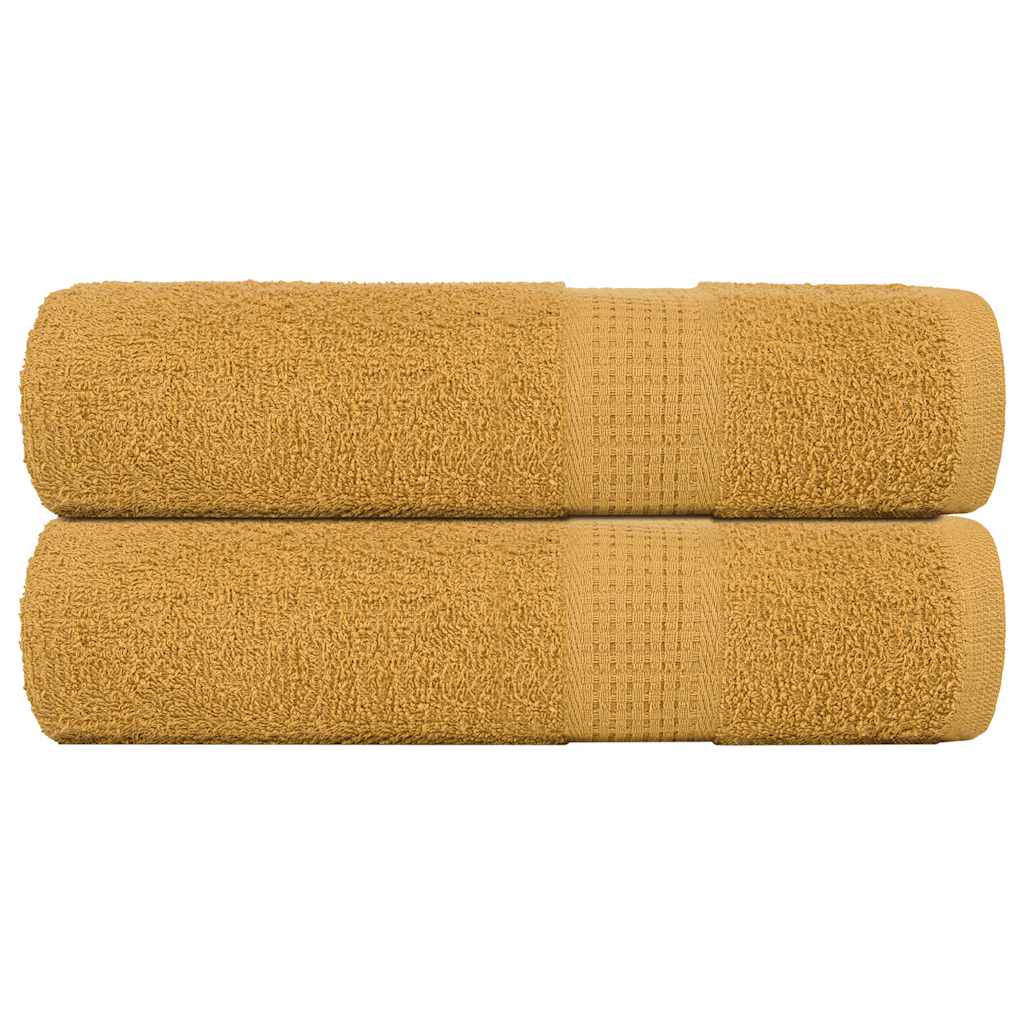 Vidaxx serviettes de douche 2 pcs 70x140cm 360 g m² 100% coton doré