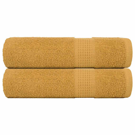 Vidaxx serviettes de douche 2 pcs 70x140cm 360 g m² 100% coton doré