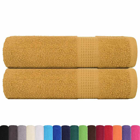 Vidaxx serviettes de douche 2 pcs 70x140cm 360 g m² 100% coton doré