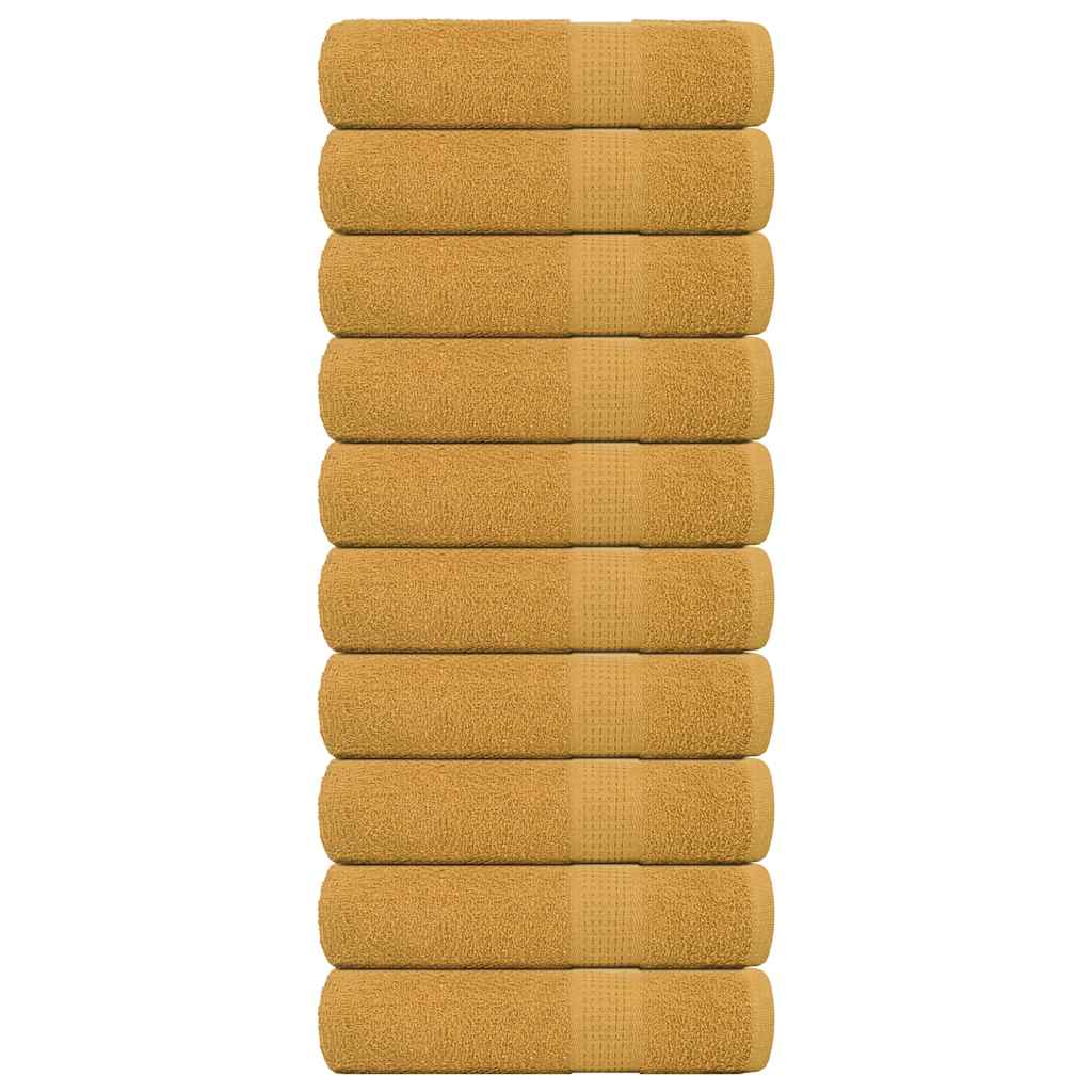 Vidaxl Asciugamani per doccia 10 ST 70x140cm 360 g m² 100% in oro di cotone