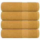 Vidaxx serviettes de bain 4 pcs 100x150 cm 360 g m² 100% coton doré