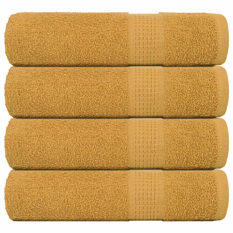 Vidaxx serviettes de bain 4 pcs 100x150 cm 360 g m² 100% coton doré