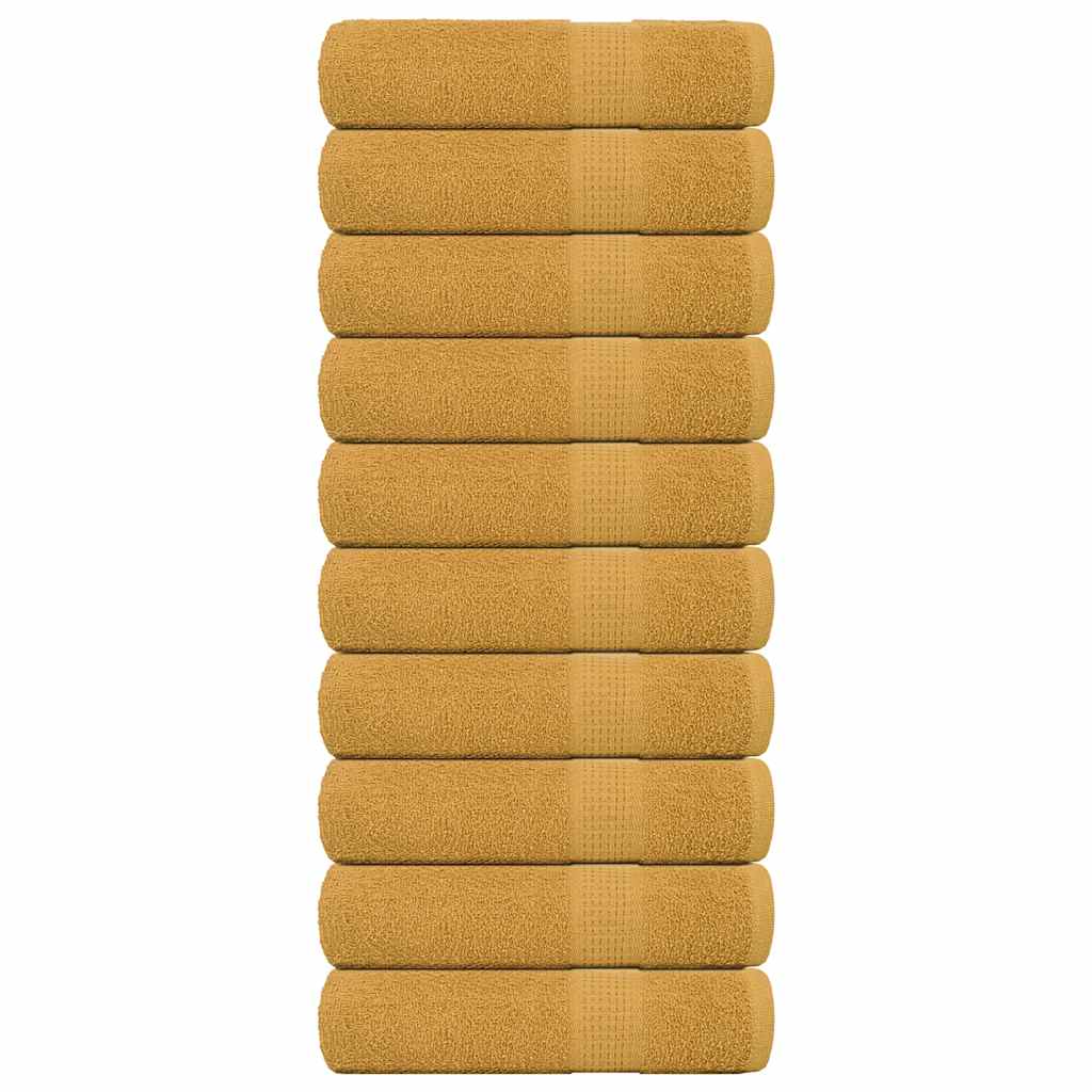 Toallas de baño Vidaxl 10 PCS 100x150 cm 360 g m² 100% de oro de algodón