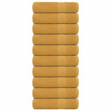 Vidaxx serviettes de bain 10 pcs 100x150 cm 360 g m² 100% coton doré