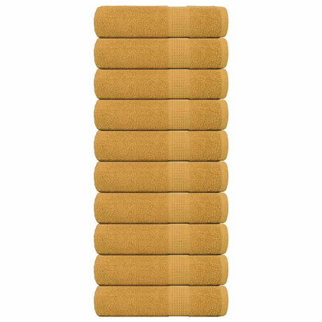 Vidaxx serviettes de bain 10 pcs 100x150 cm 360 g m² 100% coton doré