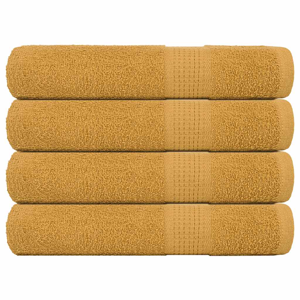 Vidaxx serviettes de sauna 4 pcs 80x200 cm 360 g m² 100% coton doré