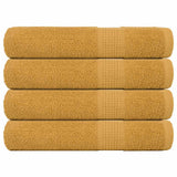 Vidaxx serviettes de sauna 4 pcs 80x200 cm 360 g m² 100% coton doré