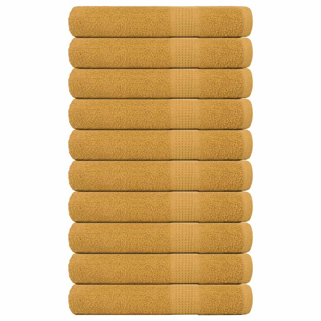 Vidaxl sauna towels 10 st 80x200cm 360 g m² 100% cotton gold colored