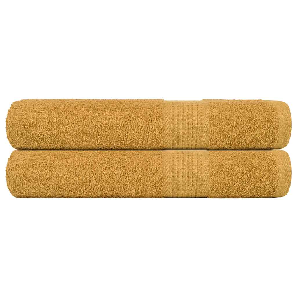 Vidaxx serviettes 2 pcs 100x200 cm 360 g m² 100% coton doré