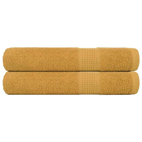 Vidaxx serviettes 2 pcs 100x200 cm 360 g m² 100% coton doré