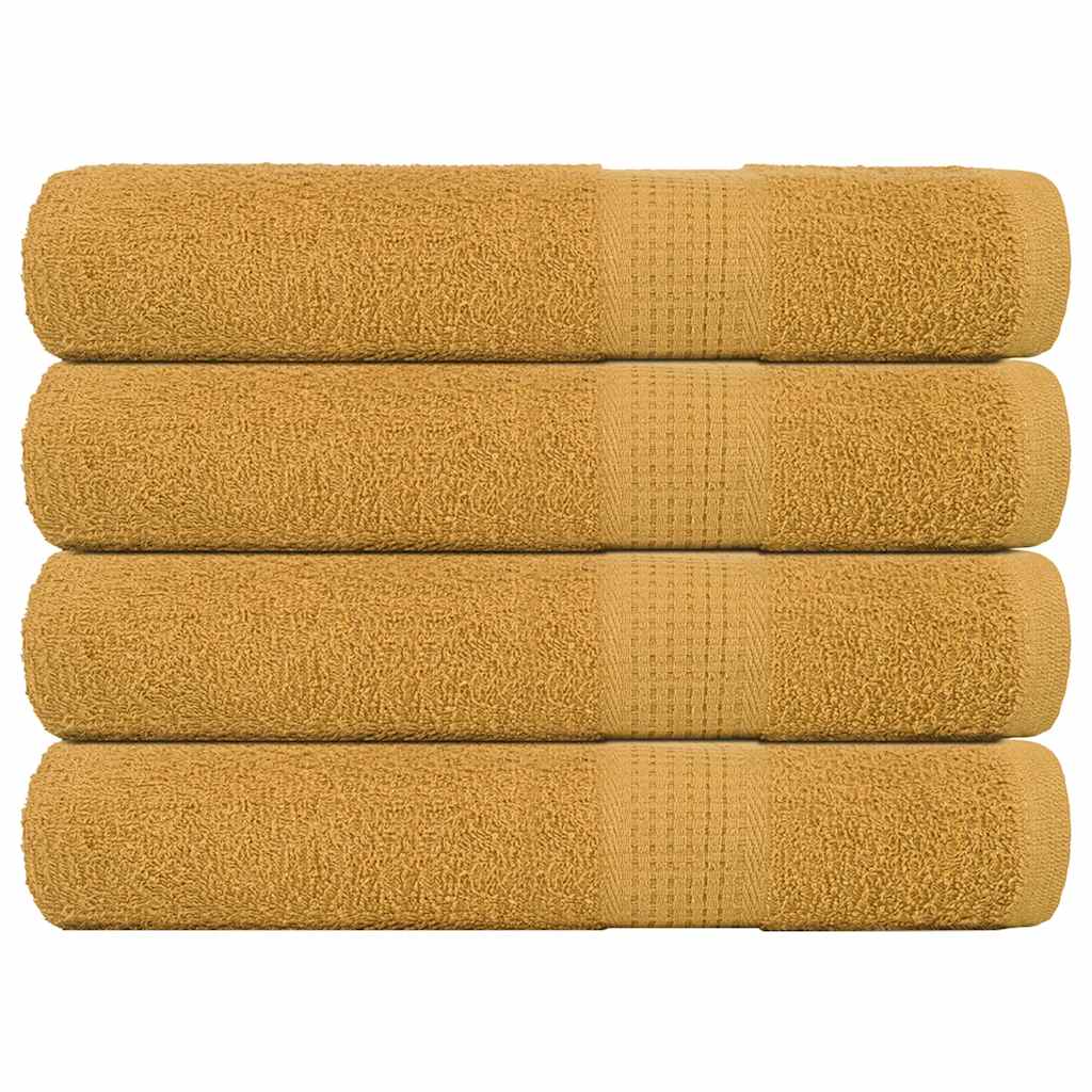 Vidaxx serviettes 4 pcs 100x200 cm 360 g m² 100% coton doré