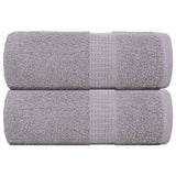 VidaXL serviettes invités 2 pcs 30x50 cm 360 g m² 100% coton gris