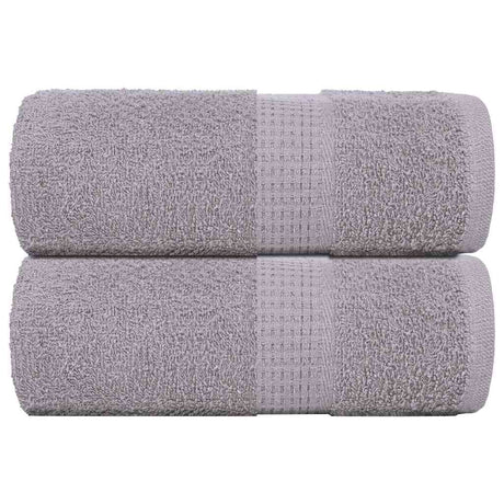 VidaXL serviettes invités 2 pcs 30x50 cm 360 g m² 100% coton gris