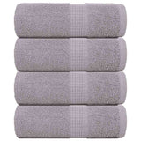VidaXL serviettes invités 4 pcs 30x50 cm 360 g m² 100% coton gris