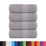 VidaXL serviettes invités 4 pcs 30x50 cm 360 g m² 100% coton gris