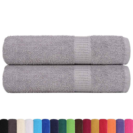 Vidaxx serviettes 2 pcs 50x100 cm 360 g m² 100% coton gris