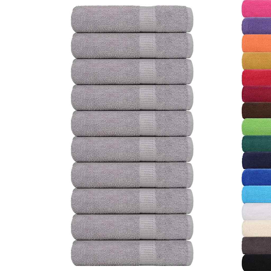 Vidaxx serviettes 10 pcs 50x100 cm 360 g m² 100% coton gris
