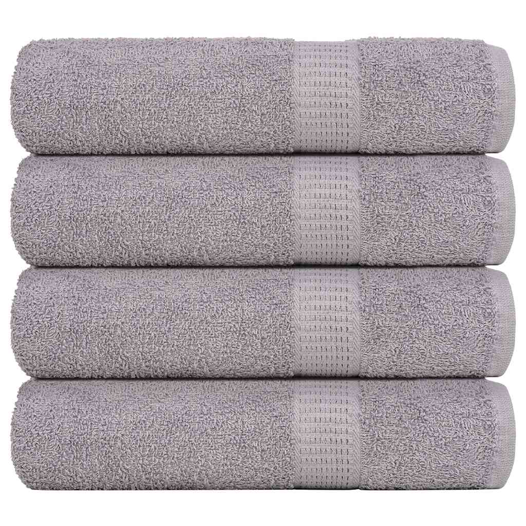 Vidaxx serviettes de douche 4 pcs 70x140 cm 360 g m² 100% coton gris
