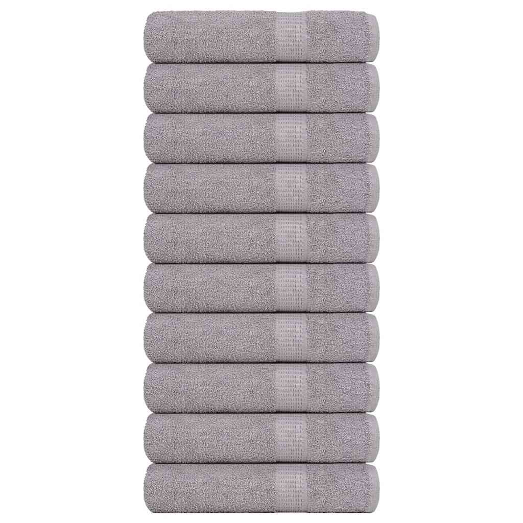 Vidaxl Asciugamani per doccia 10 ST 70x140 cm 360 g m² 100% di cotone grigio