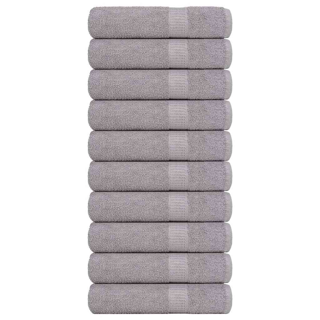 Vidaxx serviettes de douche 10 pcs 70x140 cm 360 g m² 100% coton gris