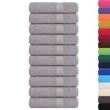 Vidaxx serviettes de douche 10 pcs 70x140 cm 360 g m² 100% coton gris