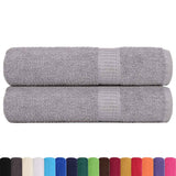 Vidaxx serviettes de bain 2 pcs 100x150 cm 360 g m² 100% coton gris