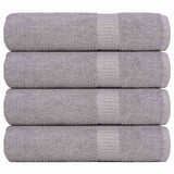 Asciugamani da bagno Vidaxl 4 PC 100x150 cm 360 g m² 100% di cotone grigio