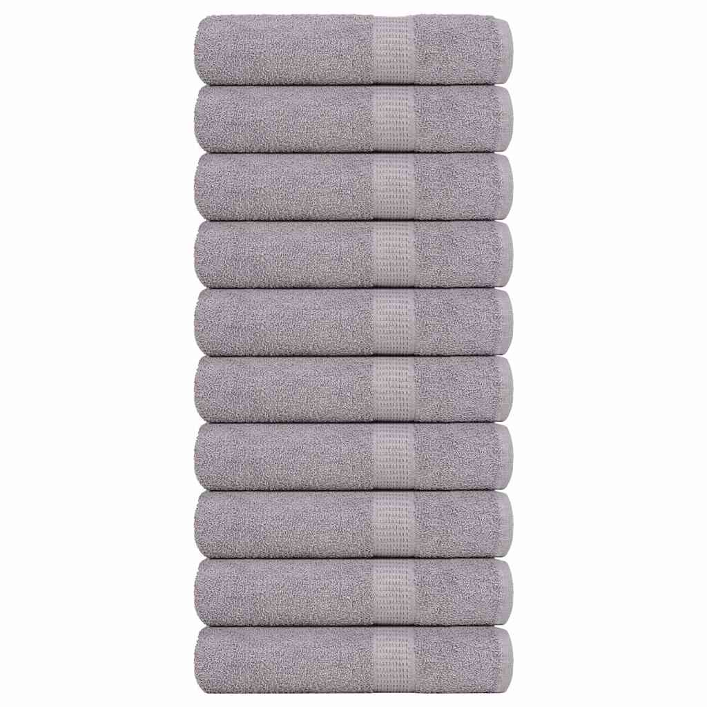 Asciugamani da bagno Vidaxl 10 St 100x150 cm 360 g m² 100% di cotone grigio