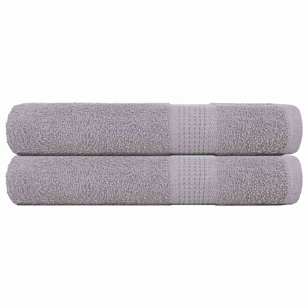 Serviettes de sauna vidaxl 2 ST 80x200 cm 360 g m² 100% coton gris