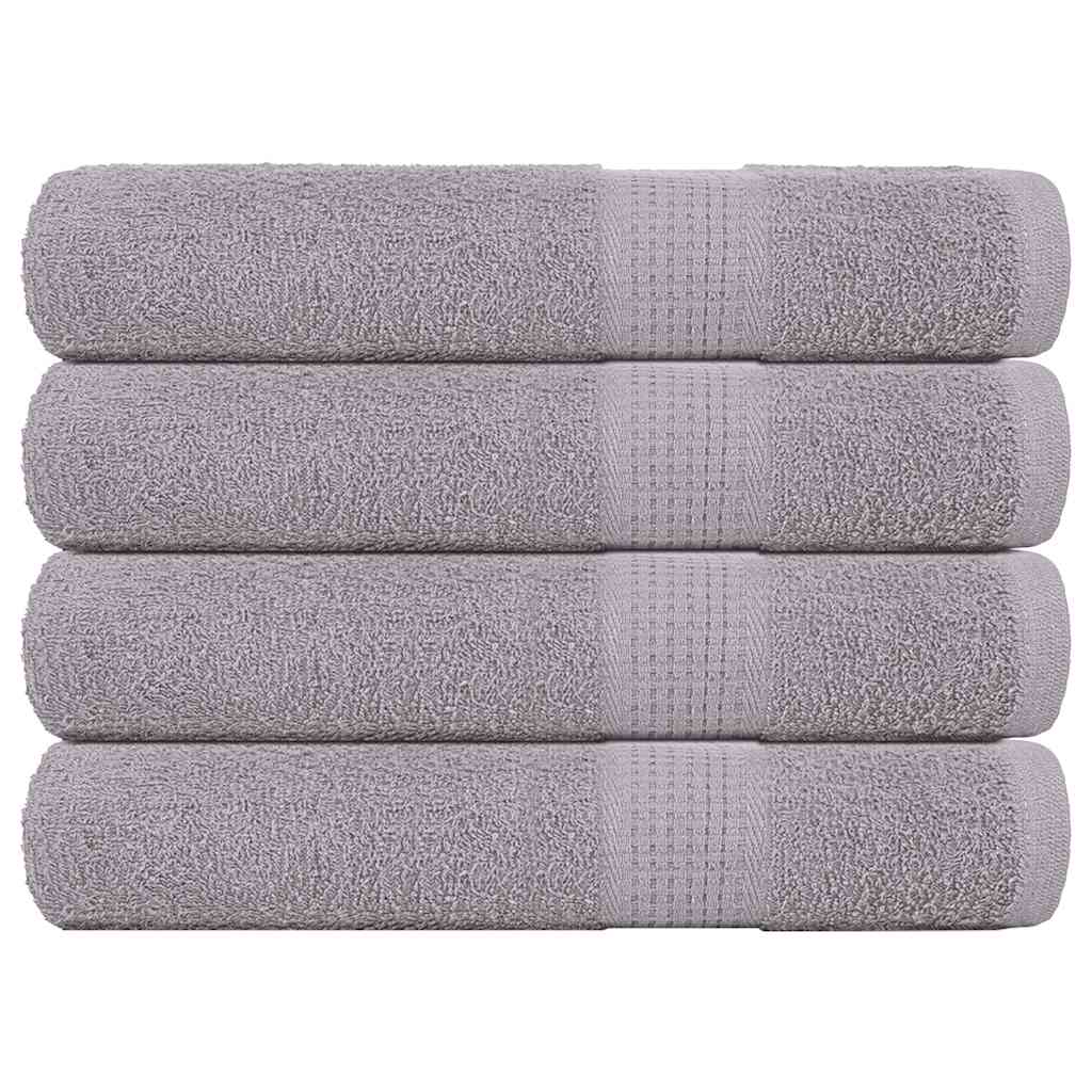 Serviettes de sauna vidaxl 4 ST 80x200 cm 360 g m² 100% coton gris