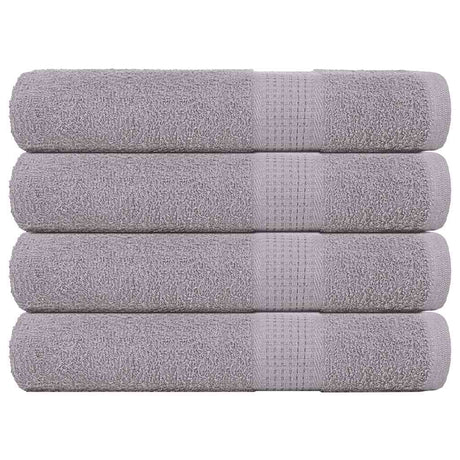 Vidaxx serviettes de sauna 4 pcs 80x200 cm 360 g m² 100% coton gris