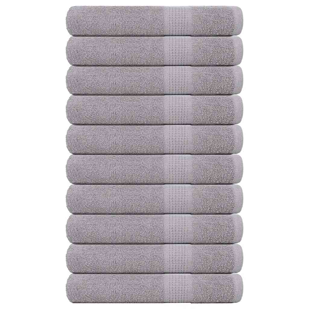 Vidaxx serviettes de sauna 10 pcs 80x200 cm 360 g m² 100% coton gris