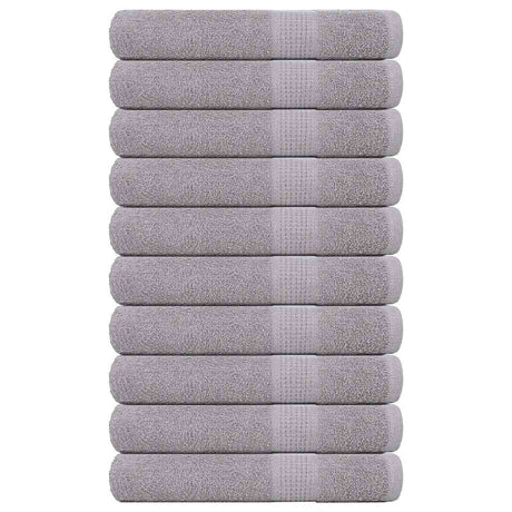 Vidaxx serviettes de sauna 10 pcs 80x200 cm 360 g m² 100% coton gris